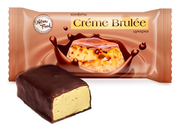 Цукерки «Creme Brulee» зі згущеним молоком і ароматом крем-брюле 1 ящ.