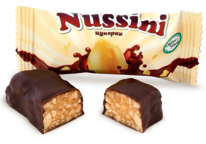Цукерки «Nussini» з арахісом 1 ящ.