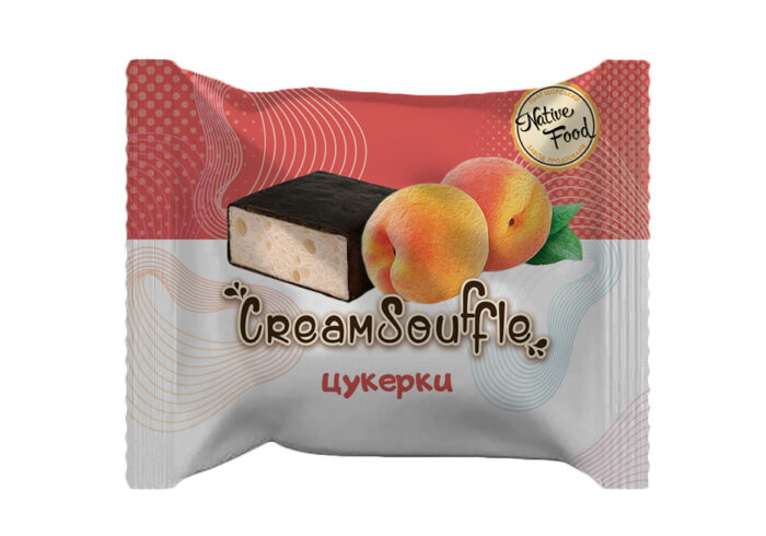 Цукерки «CreamSouffle» з ароматом персика 1 ящ.