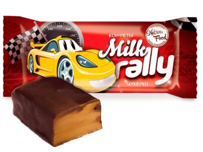 Цукерка "Milk ralli" зі згущеним молоком